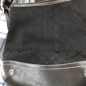 Coach Black Signature Jacquard Handbag